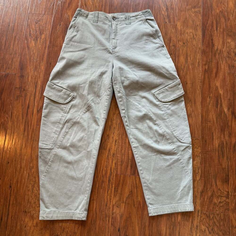 Anthropologie Pilcro Cargo Pants Womens 27 Sage Green High Rise Utility Stretch